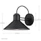 Globe Electric Globe Electric Sebastien 1-Light Matte Black Wall Sconce, PK2 44165 - alternate 5